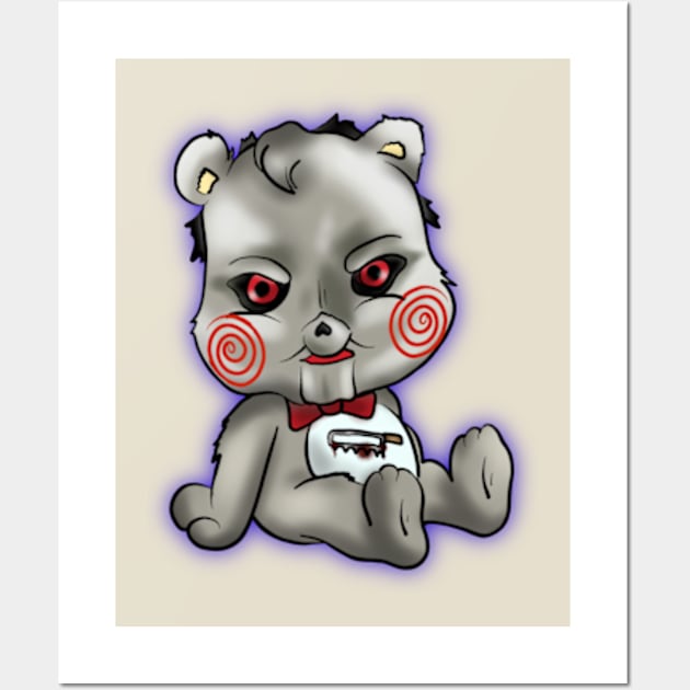 Beware the bears -Scarebears Billy the Puppet Wall Art by Danispolez_illustrations